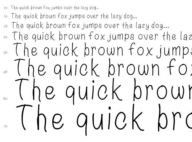 A Simple Life font waterfall